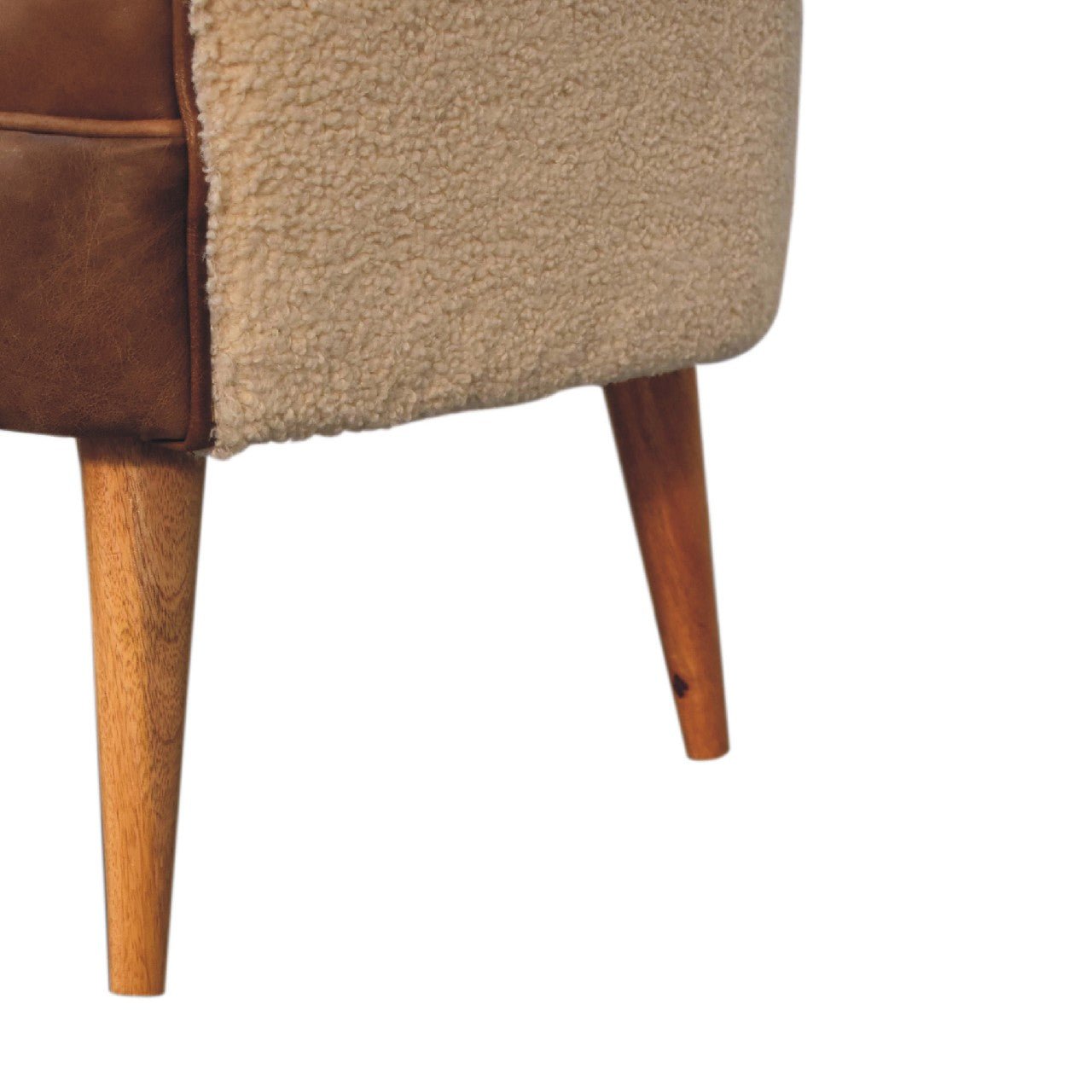 Boucle Cream Buffalo Armchair - SILVIONIX