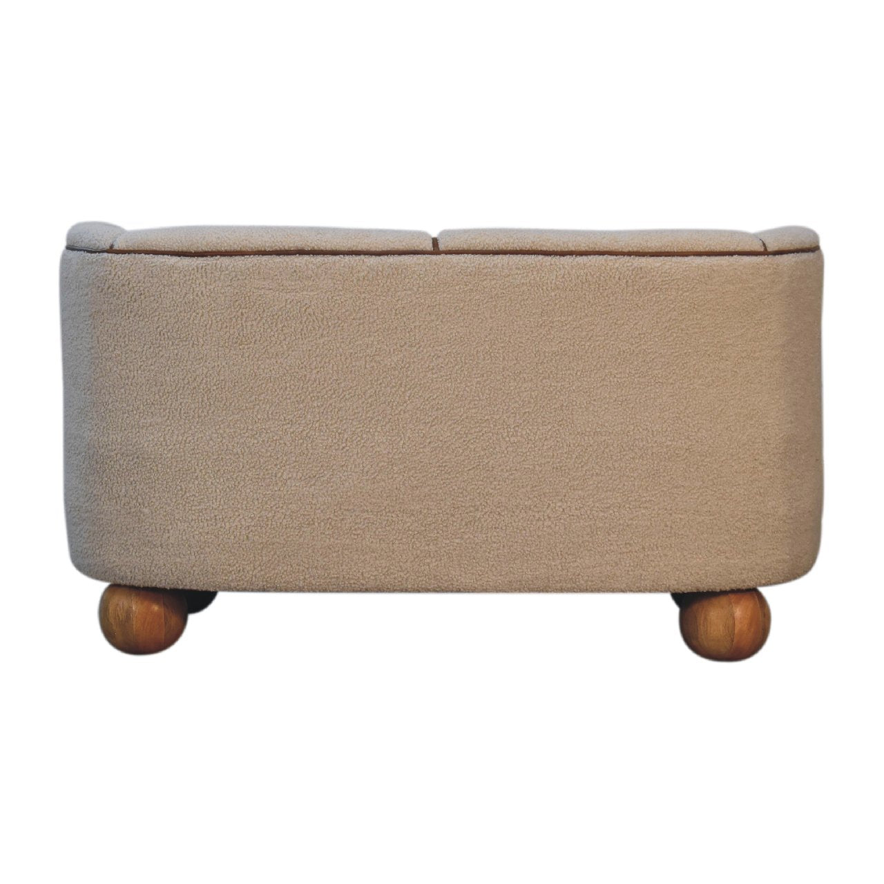 Boucle Cream Buffalo Small Sofa - SILVIONIX