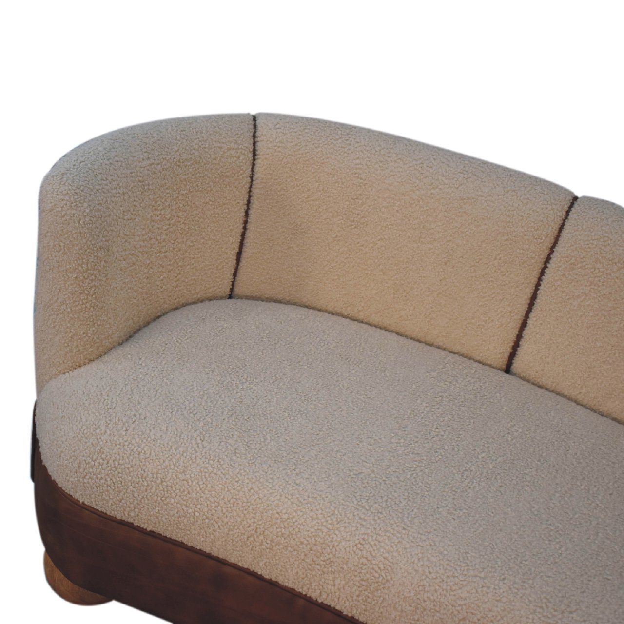 Boucle Cream Buffalo Small Sofa - SILVIONIX