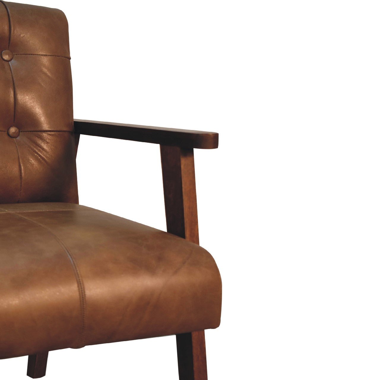 Brown Buffalo Leather Chair - SILVIONIX