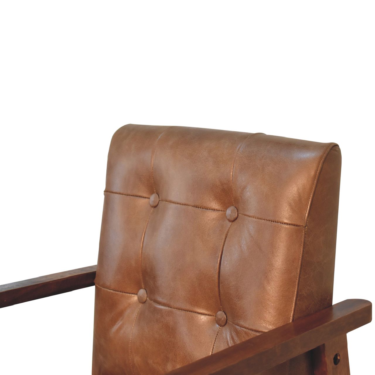 Brown Buffalo Leather Chair - SILVIONIX