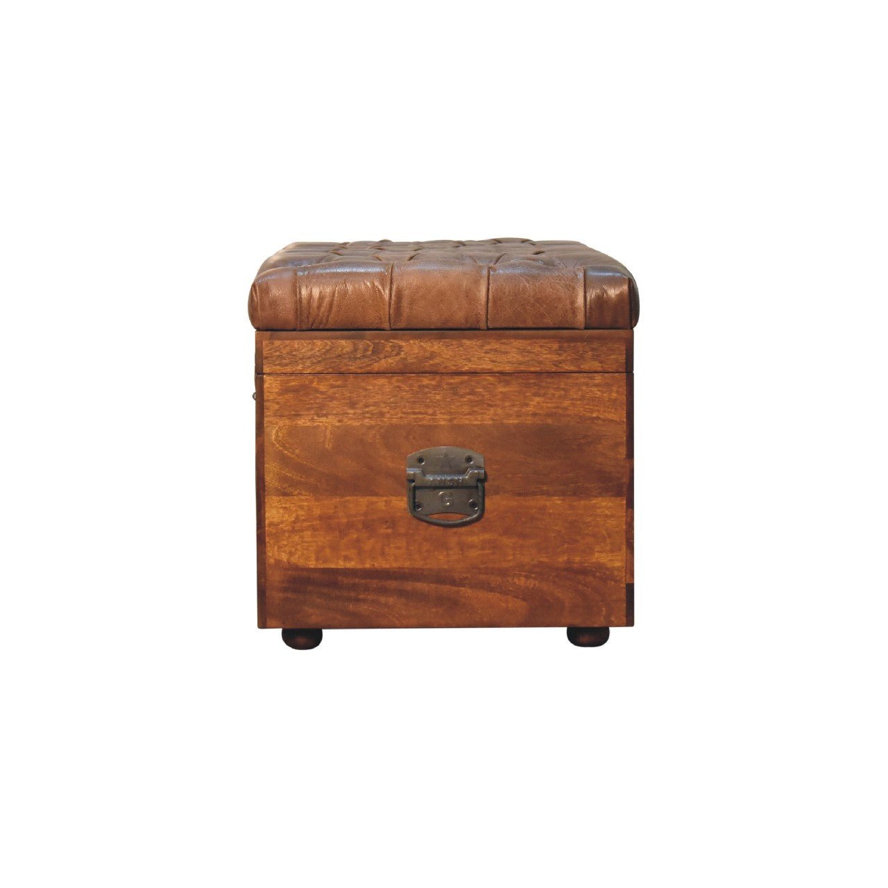 Buffalo Hide Chestnut Storage Trunk - SILVIONIX