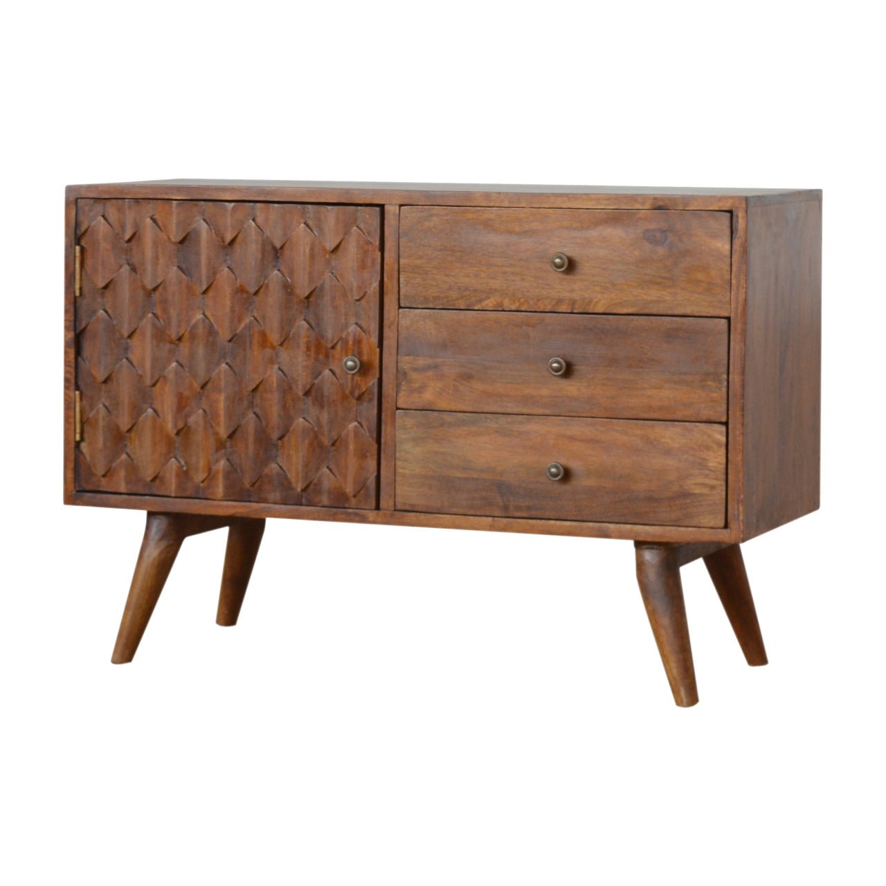 Carved Chestnut Sideboard - SILVIONIX