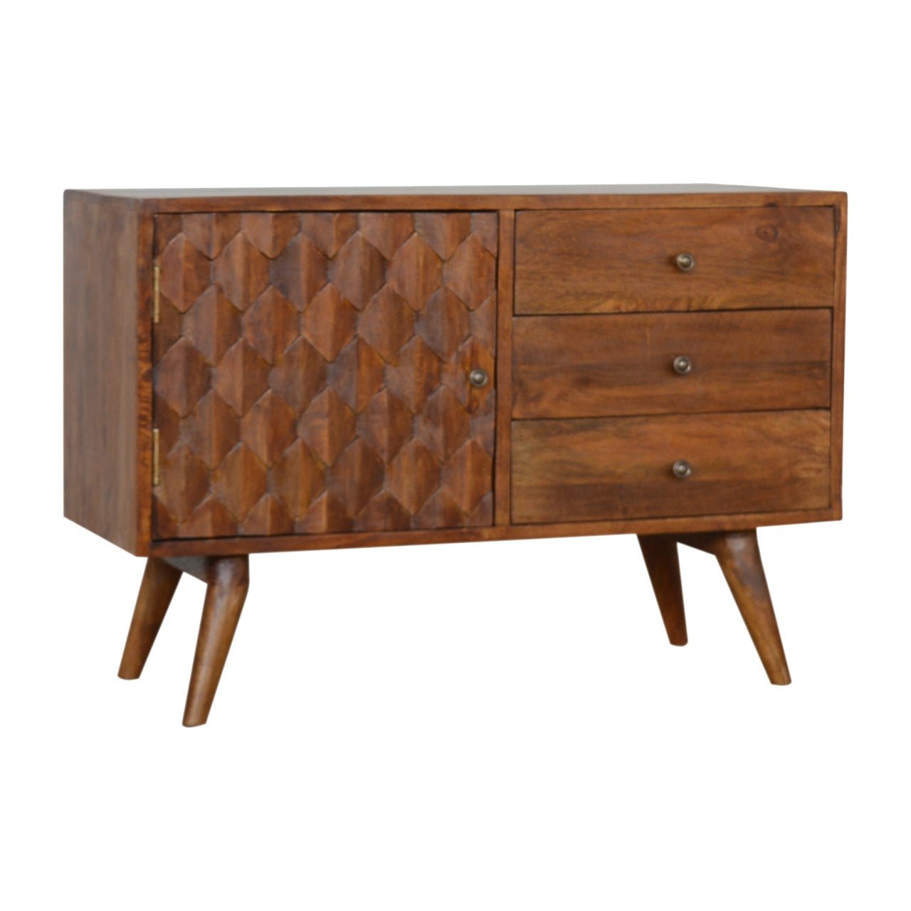 Carved Chestnut Sideboard - SILVIONIX