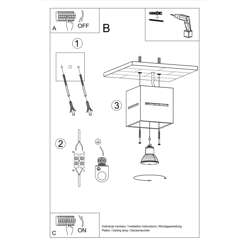 Ceiling lamp aluminum Lobo modern Design G9 - SILVIONIX