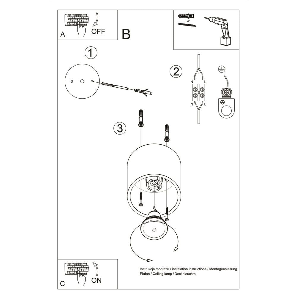 Ceiling lamp aluminum Orbis modern Design G9 - SILVIONIX