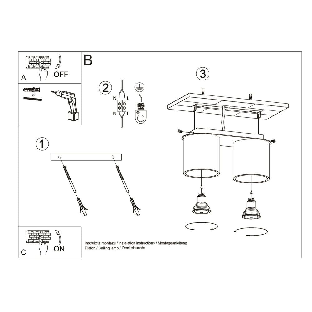 Ceiling lamp aluminum Orbis modern Design GU10 - SILVIONIX