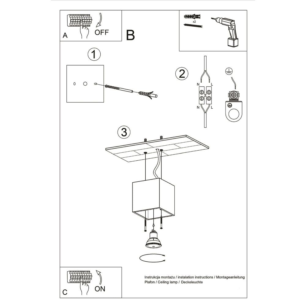 Ceiling lamp aluminum Quad modern Design G9 - SILVIONIX