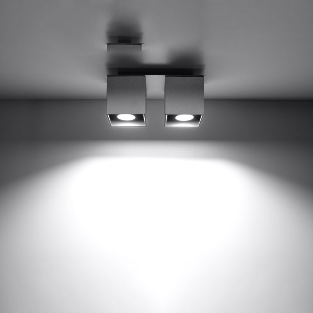 Ceiling lamp aluminum Quad modern Design GU10 - SILVIONIX