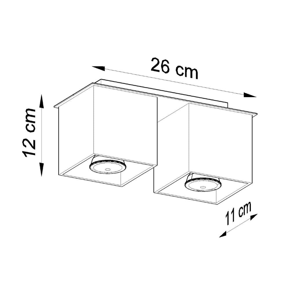 Ceiling lamp aluminum Quad modern Design GU10 - SILVIONIX