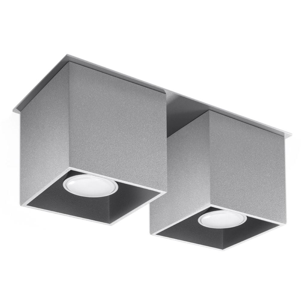 Ceiling lamp aluminum Quad modern Design GU10 - SILVIONIX