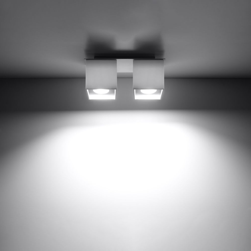 Ceiling lamp aluminum Quad modern Design GU10 - SILVIONIX