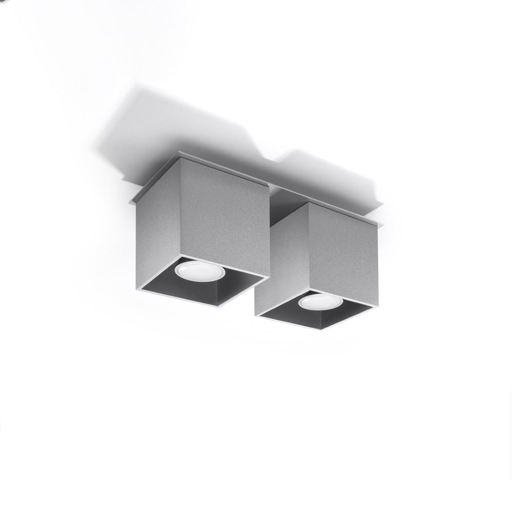 Ceiling lamp aluminum Quad modern Design GU10 - SILVIONIX