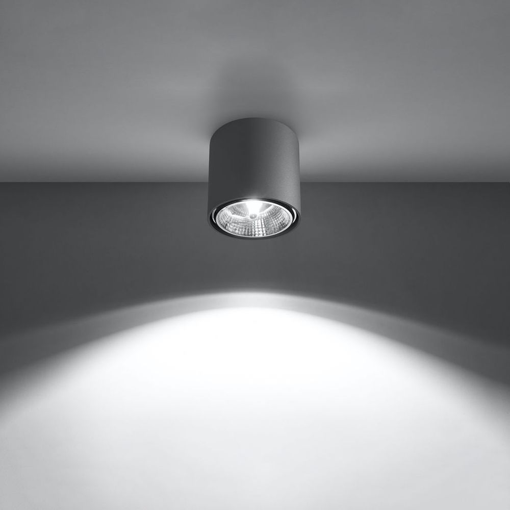 Ceiling lamp aluminum Tiube modern Design GU10 - SILVIONIX