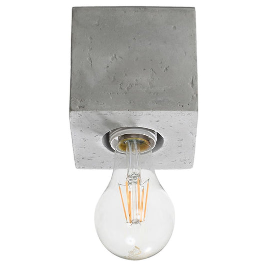 Ceiling lamp concrete Ariz industrial Design E27 - SILVIONIX