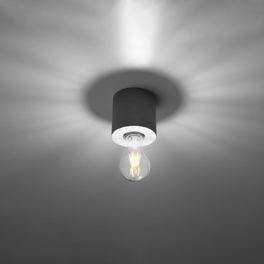 Ceiling lamp concrete Salgado industrial Design E27 - SILVIONIX