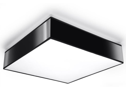 Ceiling Lamp HORUS 45 Black Square Shape Loft Design LED E27 - SILVIONIX