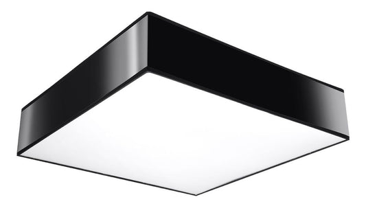 Ceiling Lamp HORUS 55 Black Square Shape Loft Design LED E27 - SILVIONIX