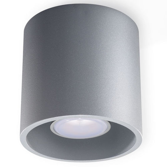 Ceiling Lamp ORBIS 1 Grey Round Shape Modern Loft Design LED GU10 - SILVIONIX