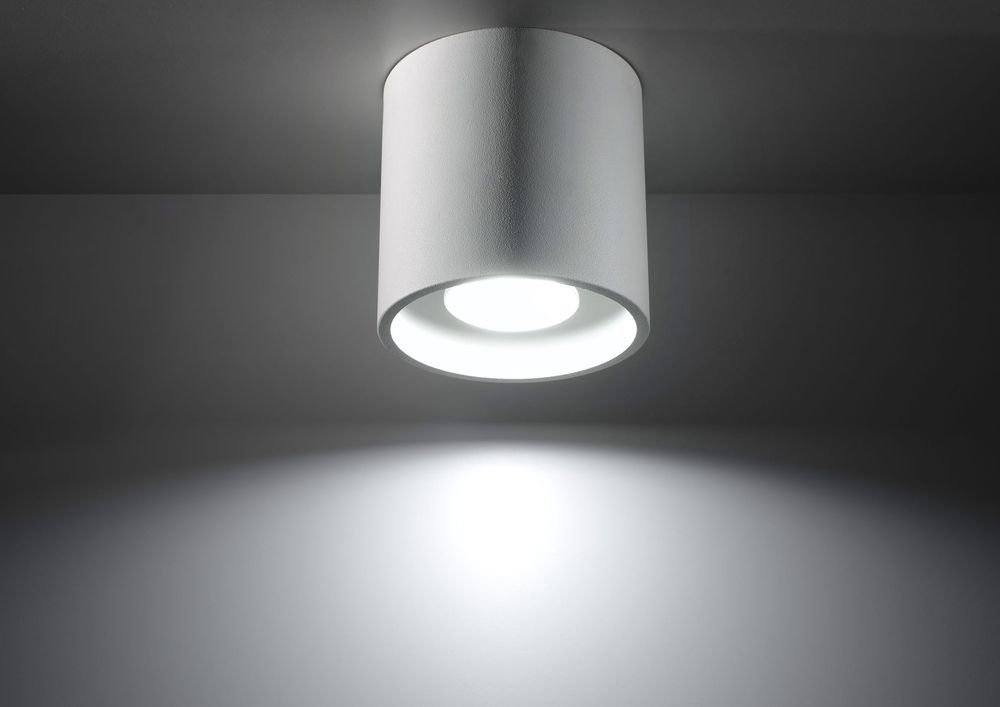 Ceiling Lamp ORBIS 1 White Round Shape Modern Loft Design LED GU10 - SILVIONIX