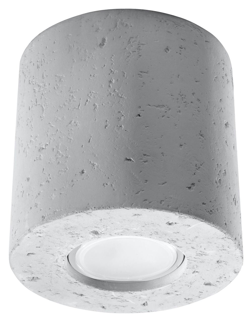 Ceiling lamp Orbis Grey Round Concrete Tube Loft Design LED GU10 - SILVIONIX