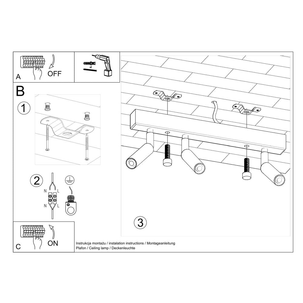 Ceiling lamp steel Eyetech modern Design G9 - SILVIONIX