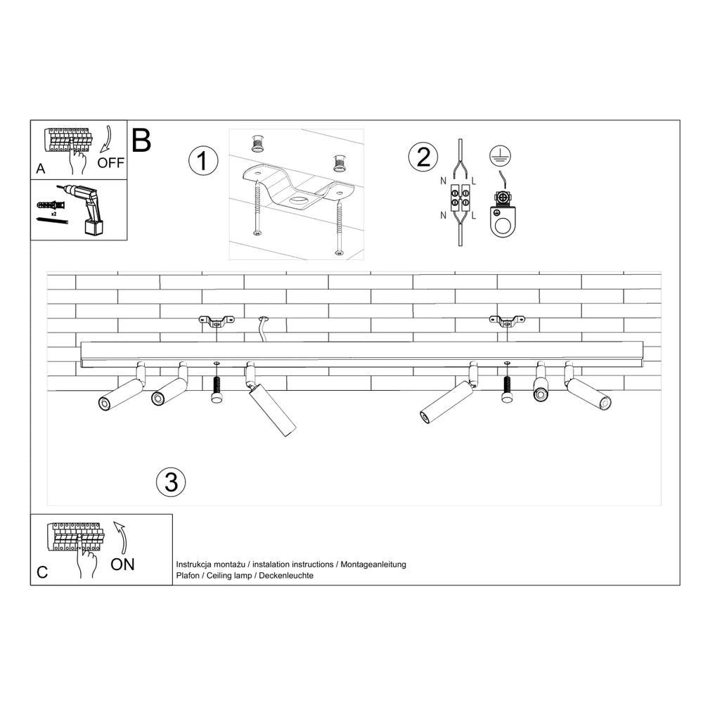 Ceiling lamp steel Eyetech modern Design G9 - SILVIONIX