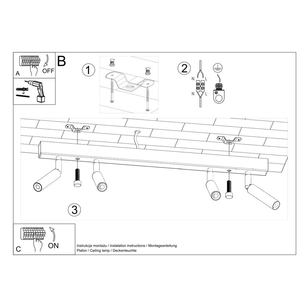 Ceiling lamp steel Eyetech modern Design G9 - SILVIONIX