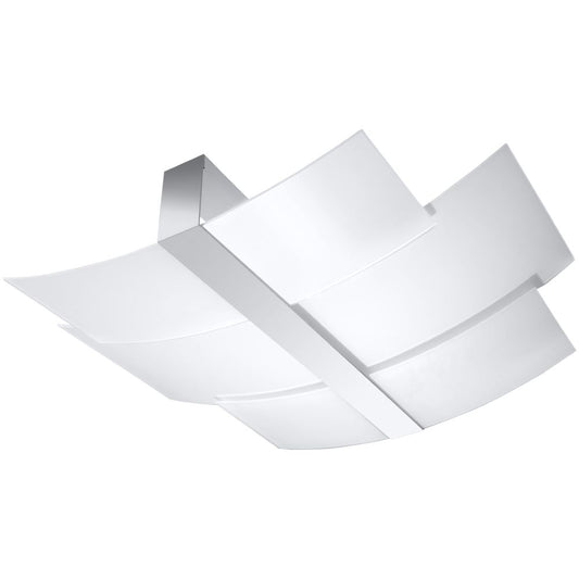 Ceiling lamp steel, glass Celia modern Design E27 - SILVIONIX