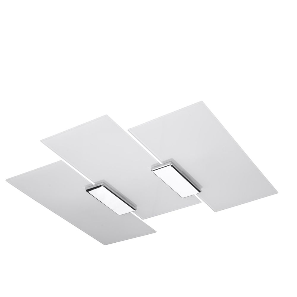 Ceiling lamp steel, glass Fabiano modern Design E27 - SILVIONIX