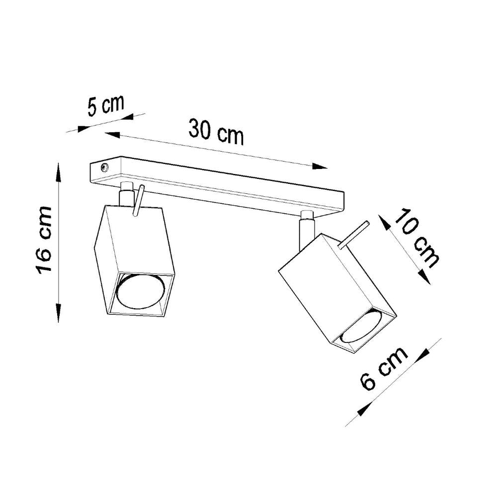 Ceiling lamp steel Merida modern Design GU10 - SILVIONIX