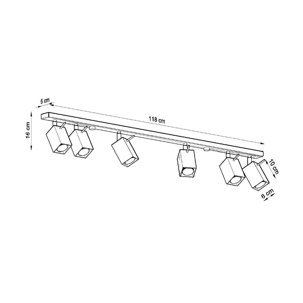 Ceiling lamp steel Merida modern Design GU10 - SILVIONIX