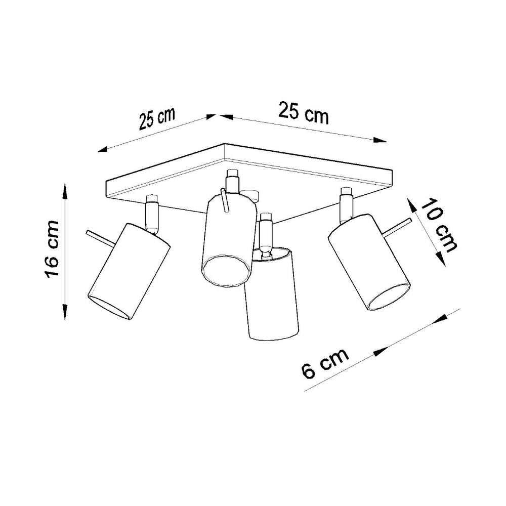 Ceiling lamp steel Ring modern Design GU10 - SILVIONIX