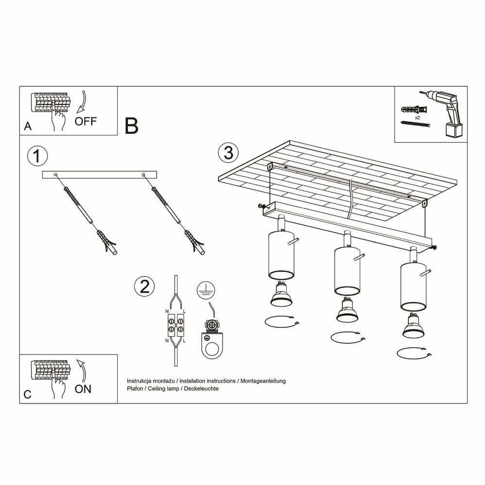 Ceiling lamp steel Ring modern Design GU10 - SILVIONIX