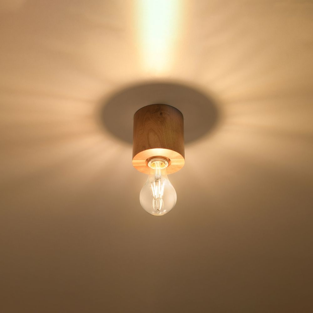 Ceiling lamp wood Salgado Scandinavian Design E27 - SILVIONIX