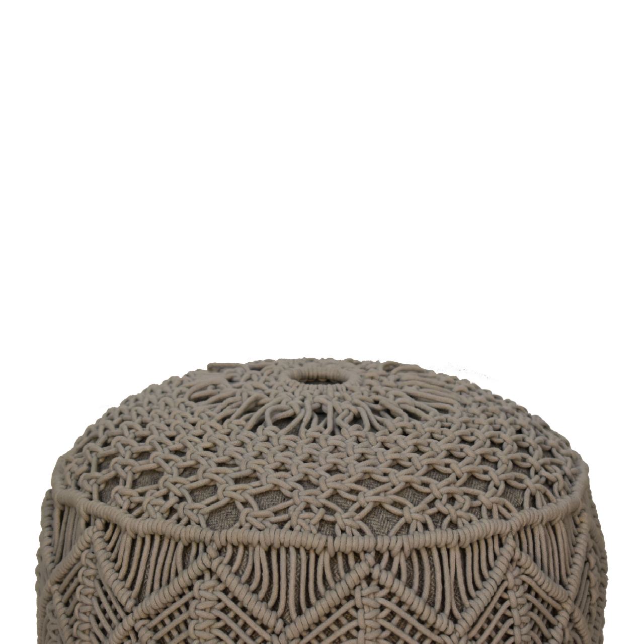 Crotchet Grey Footstool - SILVIONIX