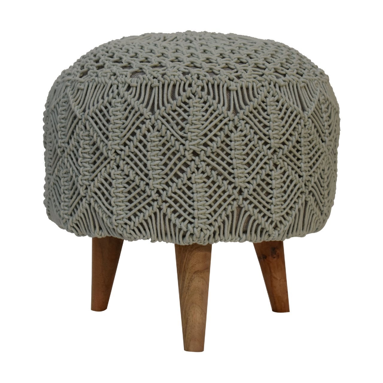 Crotchet Sea Green Footstool - SILVIONIX