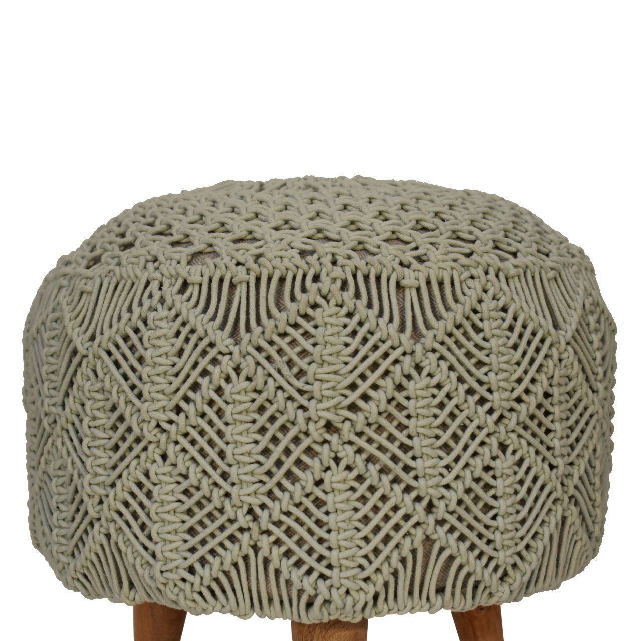 Crotchet Sea Green Footstool - SILVIONIX