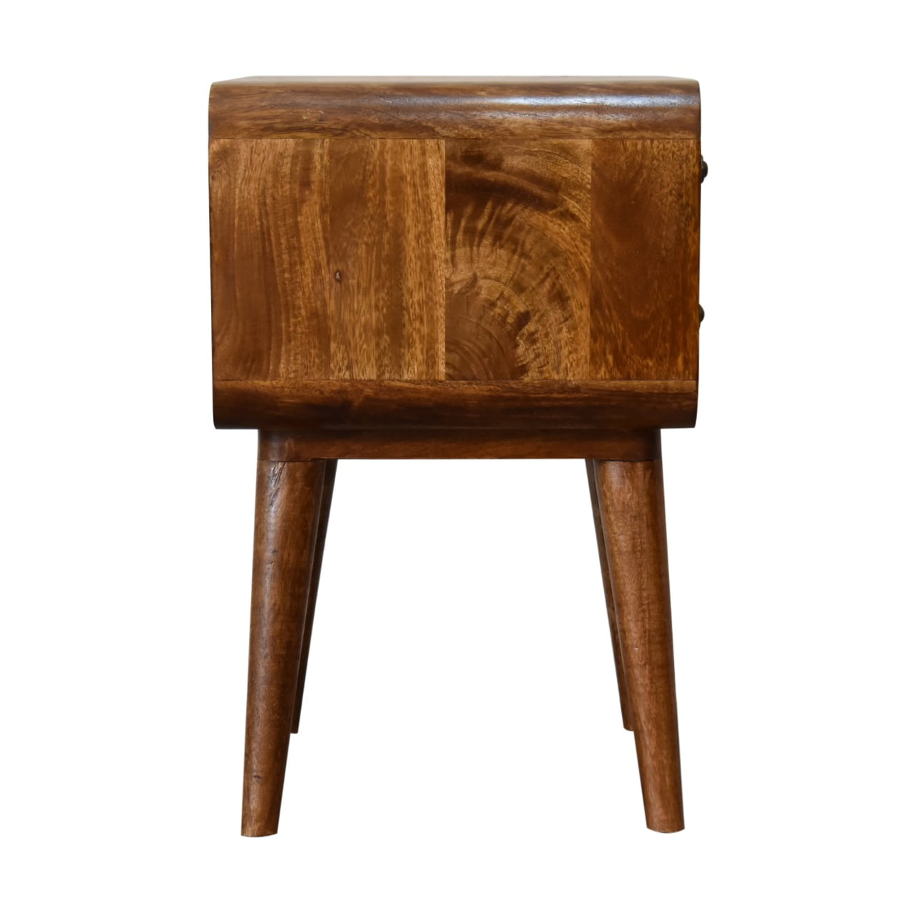 Curved Chestnut Bedside - SILVIONIX