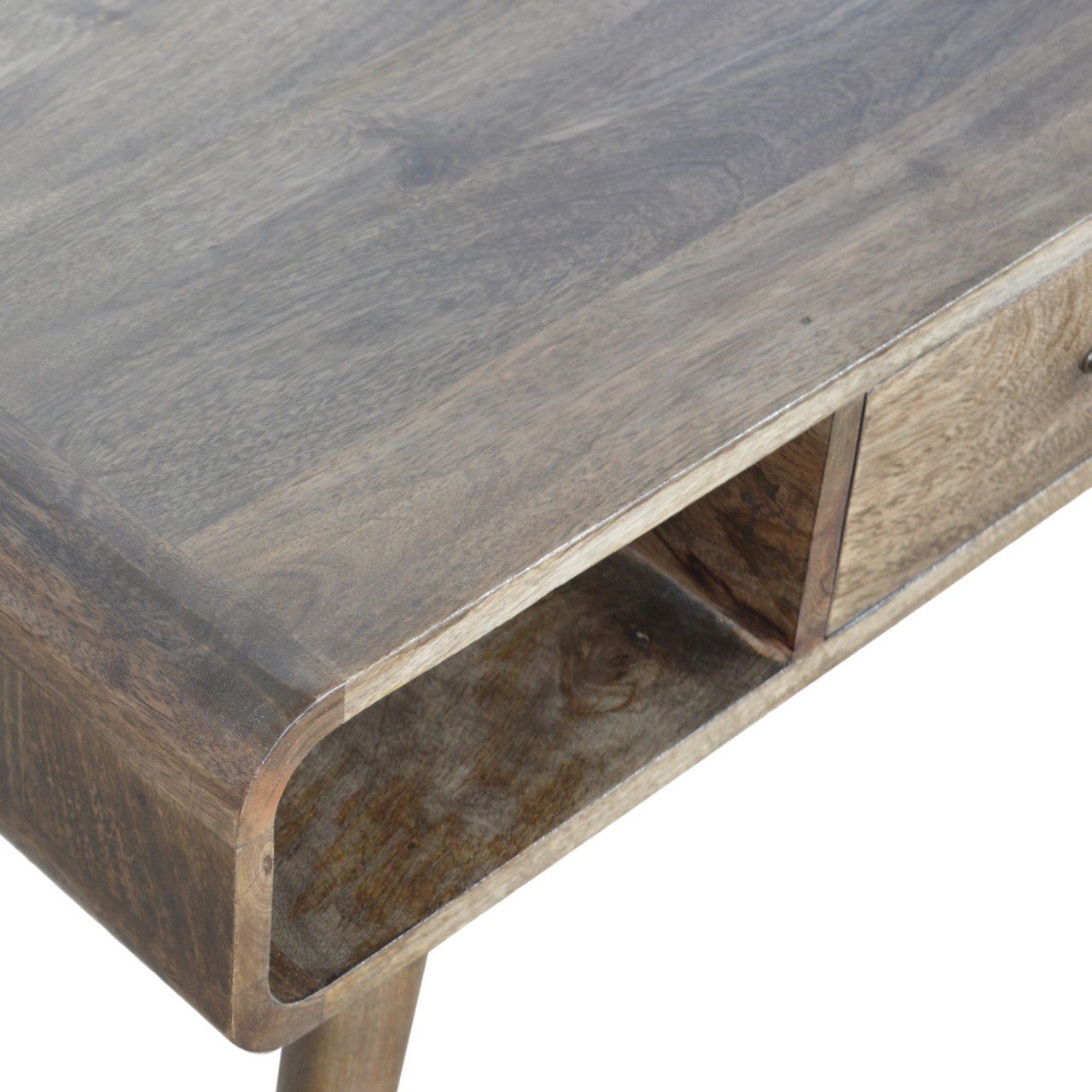 Curved Grey Washed Coffee Table - SILVIONIX