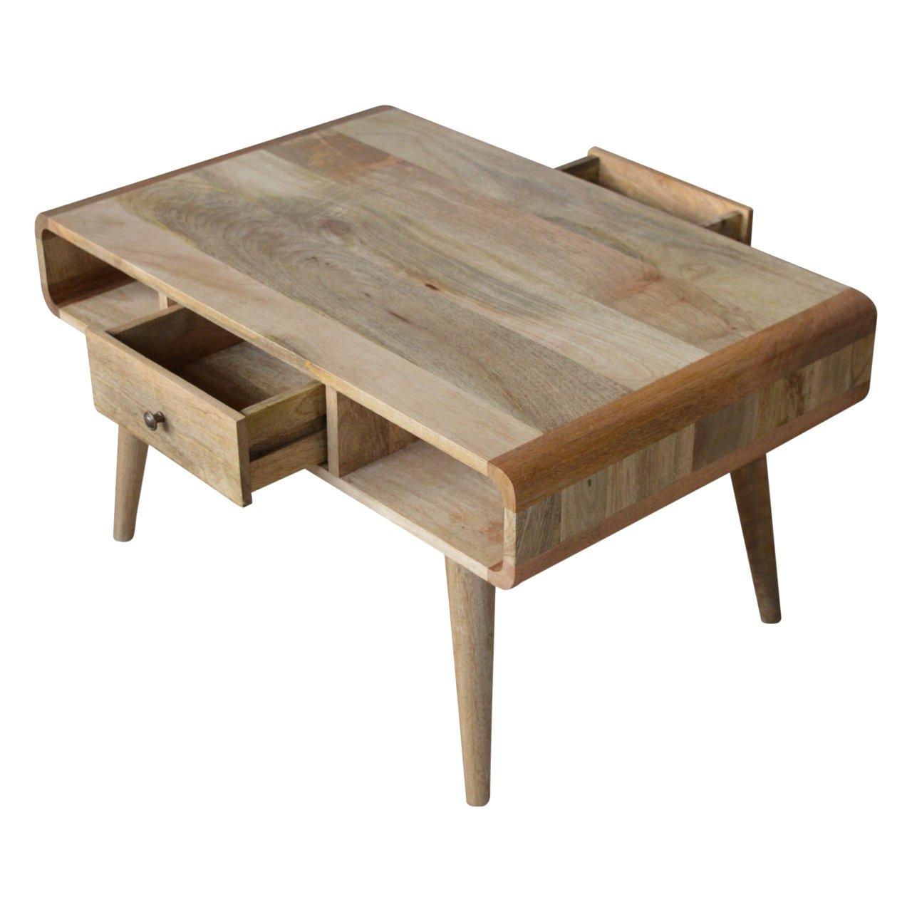 Curved Oak - ish Coffee Table - SILVIONIX