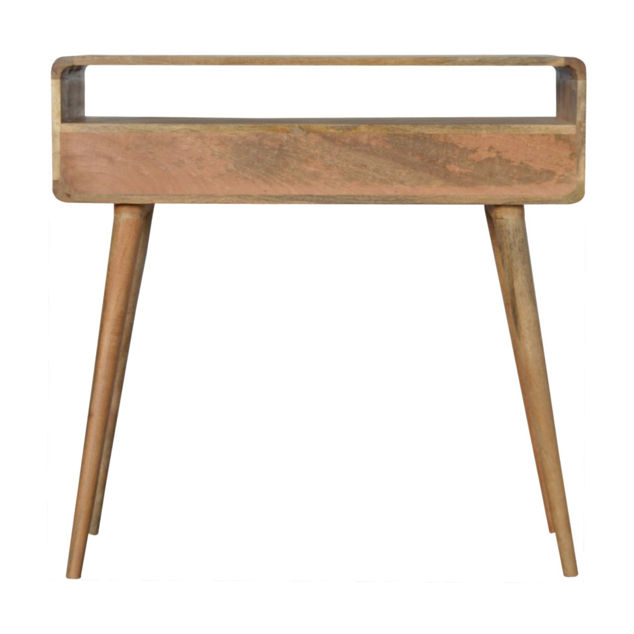 Curved Oak - ish Console Table - SILVIONIX