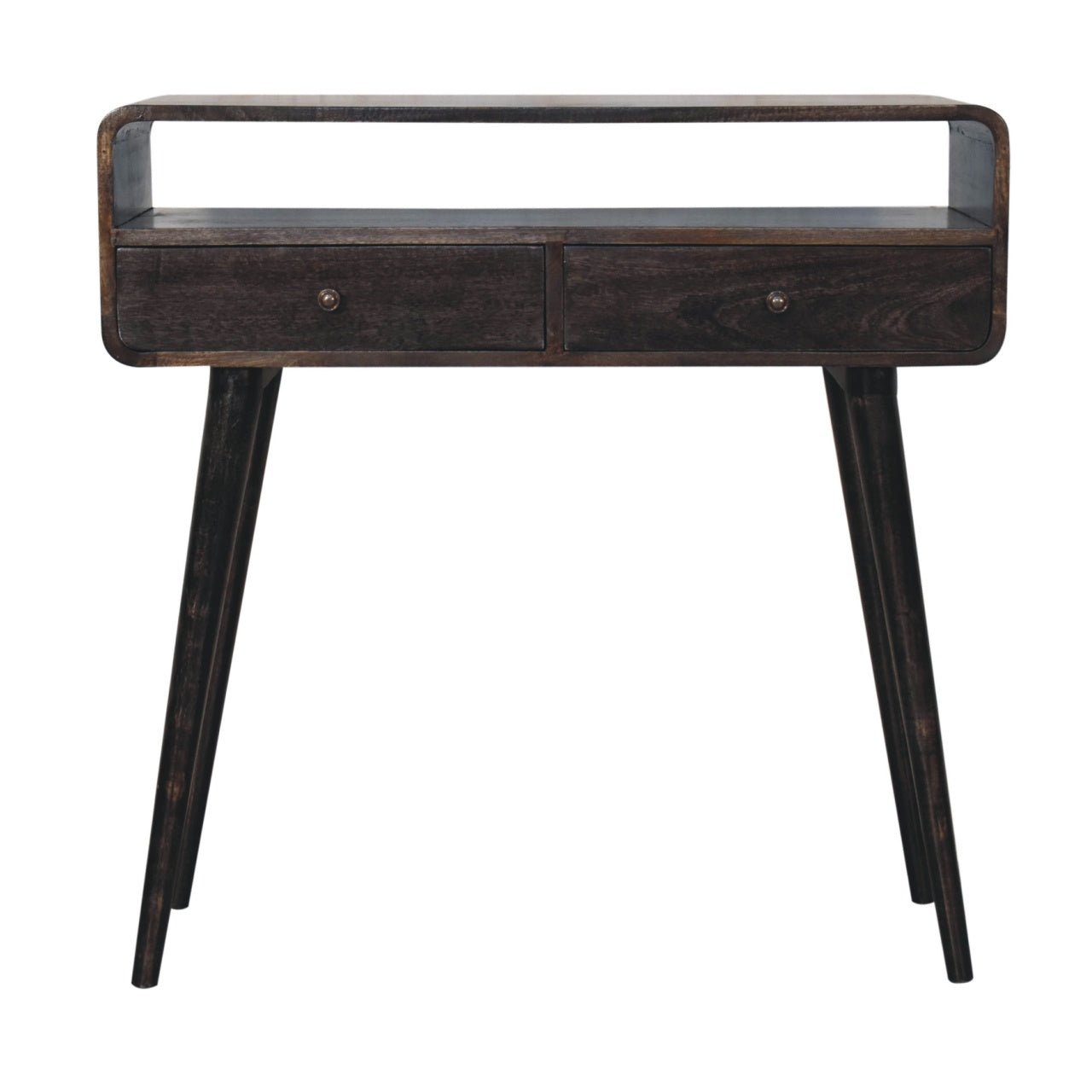 Curved Oak - ish Console Table - SILVIONIX