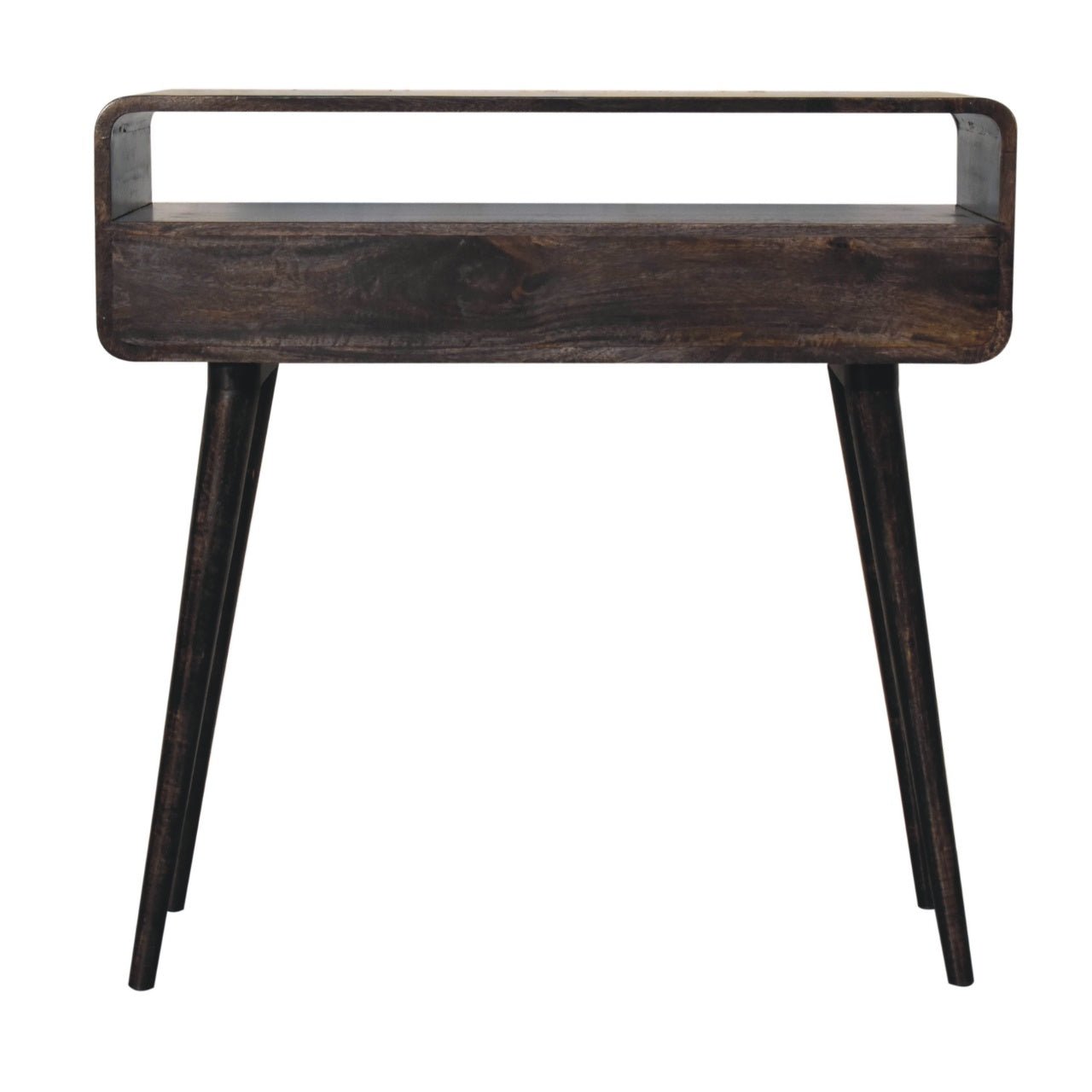 Curved Oak - ish Console Table - SILVIONIX