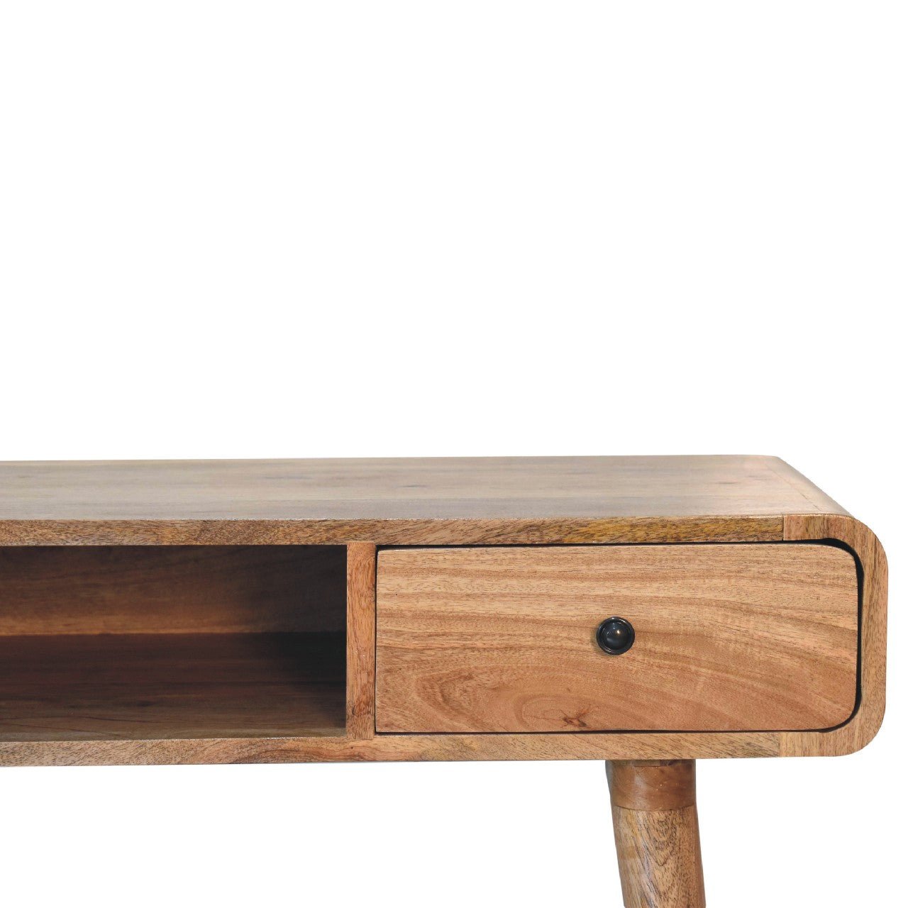 Curved Oak - ish Writing Desk - SILVIONIX