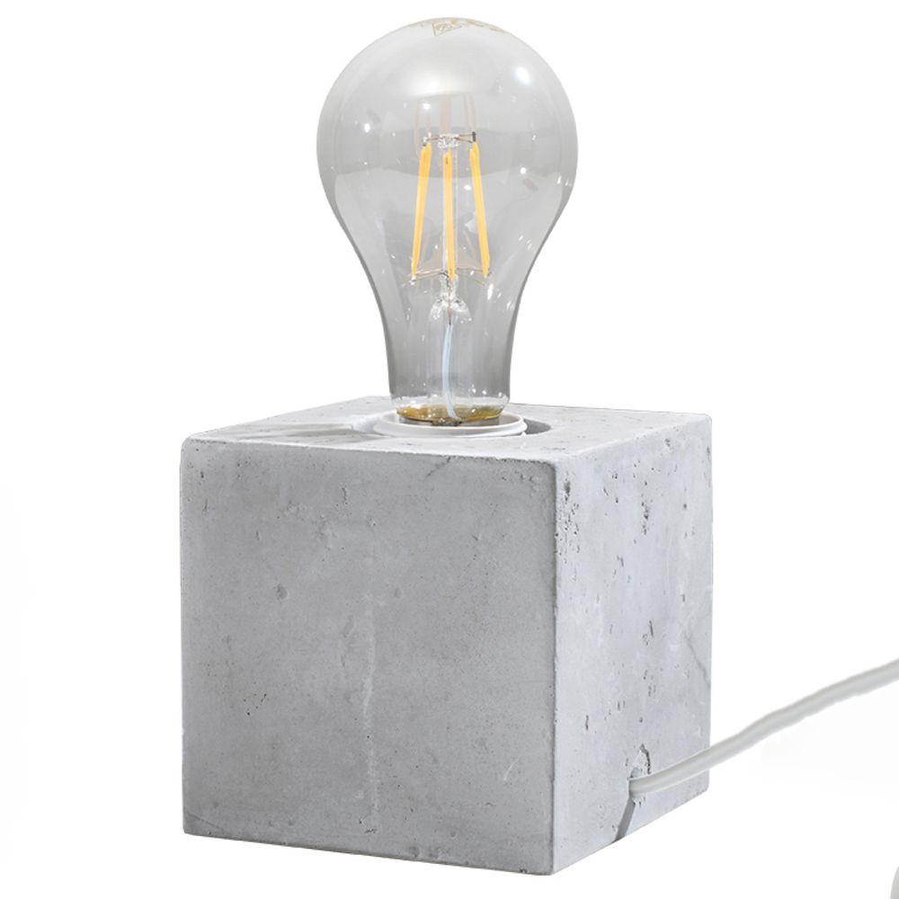 Desk lamp concrete Ariz industrial Design E27 - SILVIONIX