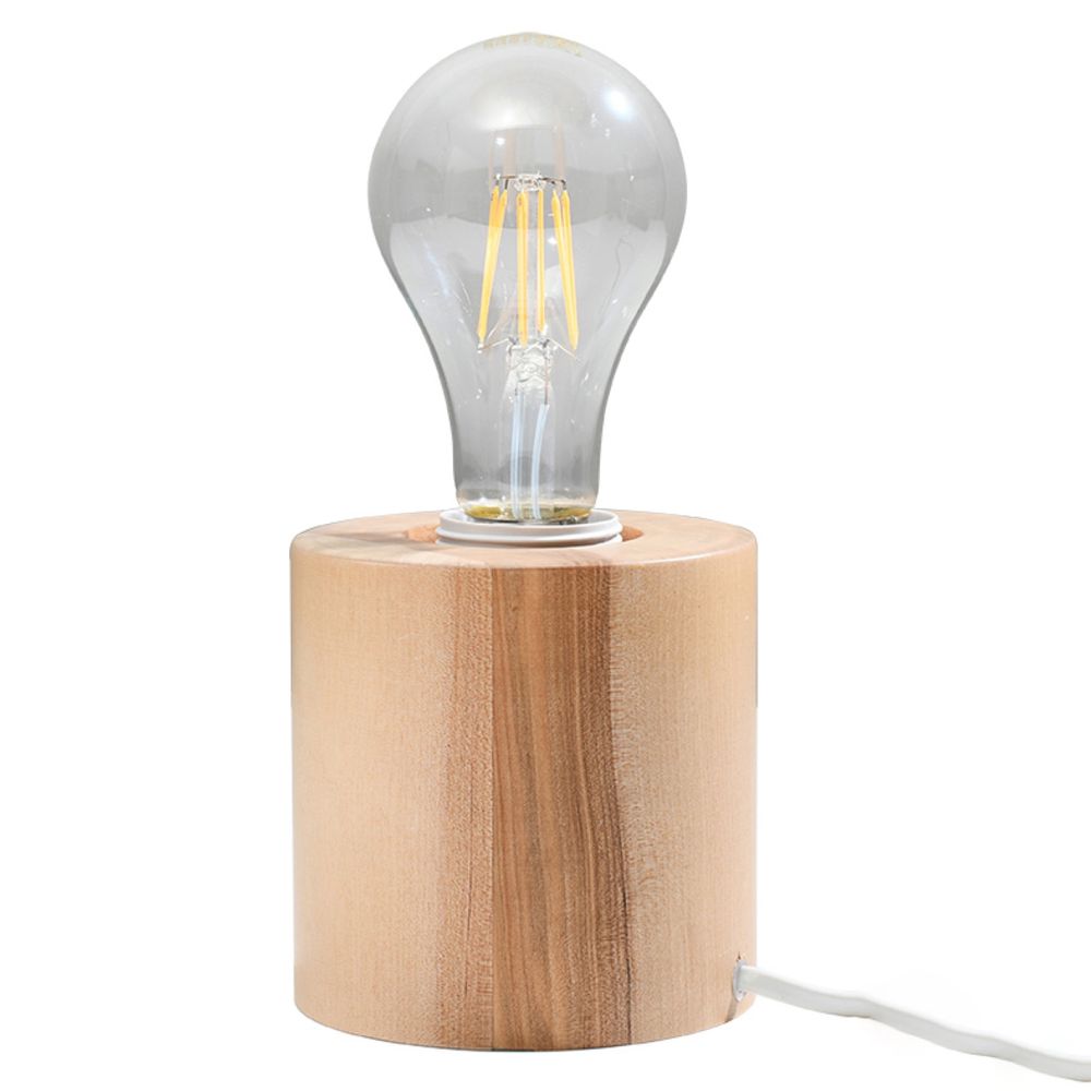 Desk lamp wood Salgado Scandinavian Design E27 - SILVIONIX