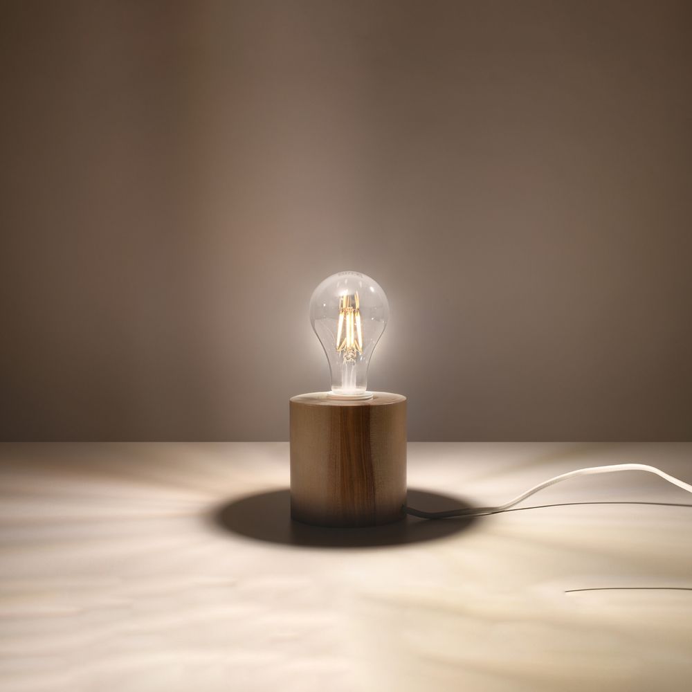 Desk lamp wood Salgado Scandinavian Design E27 - SILVIONIX