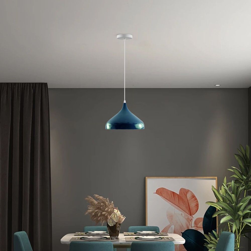 E27 Retro Modern Vintage Metal Ceiling Pendant Light Industrial Pendant Light Shade - SILVIONIX