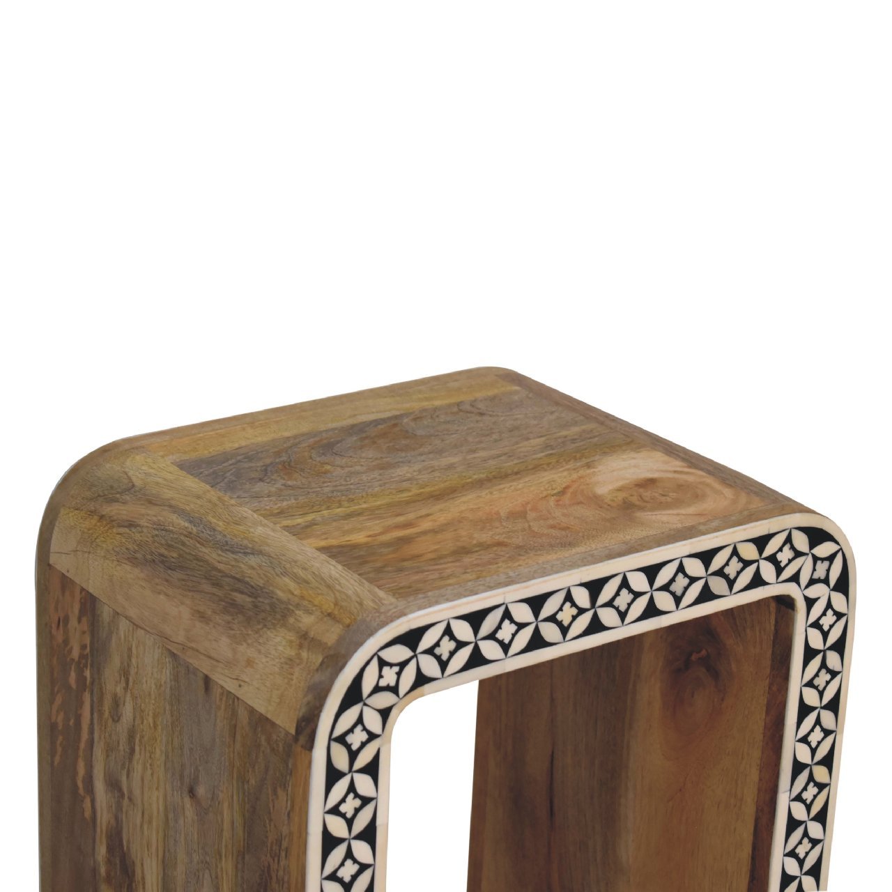 Edessa Bone Inlay End Table - SILVIONIX